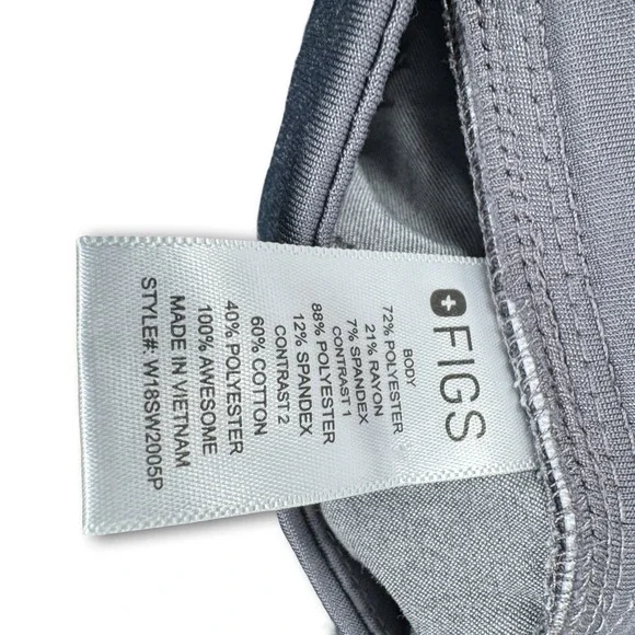 Figs Womens Technical Collection Nurse Srubs Pants Gray Sz XS - Picture 2 of 6